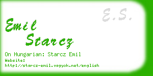 emil starcz business card